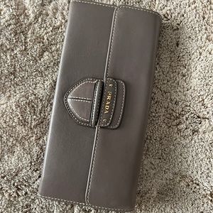 Authentic Prada leather long wallet